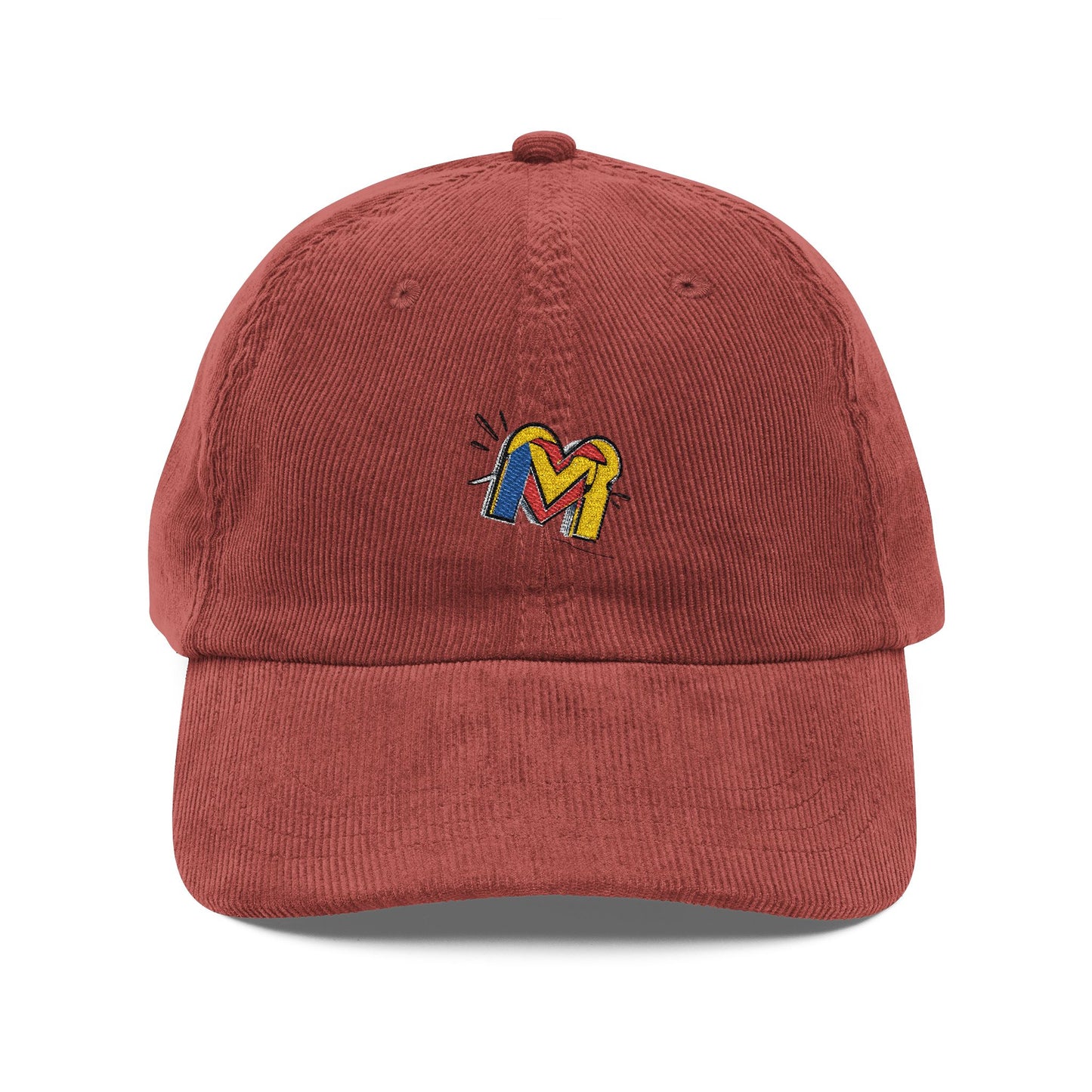 Cap - Vintage Corduroy Cap - Embroidered Casual Hat for Trendy Outfits