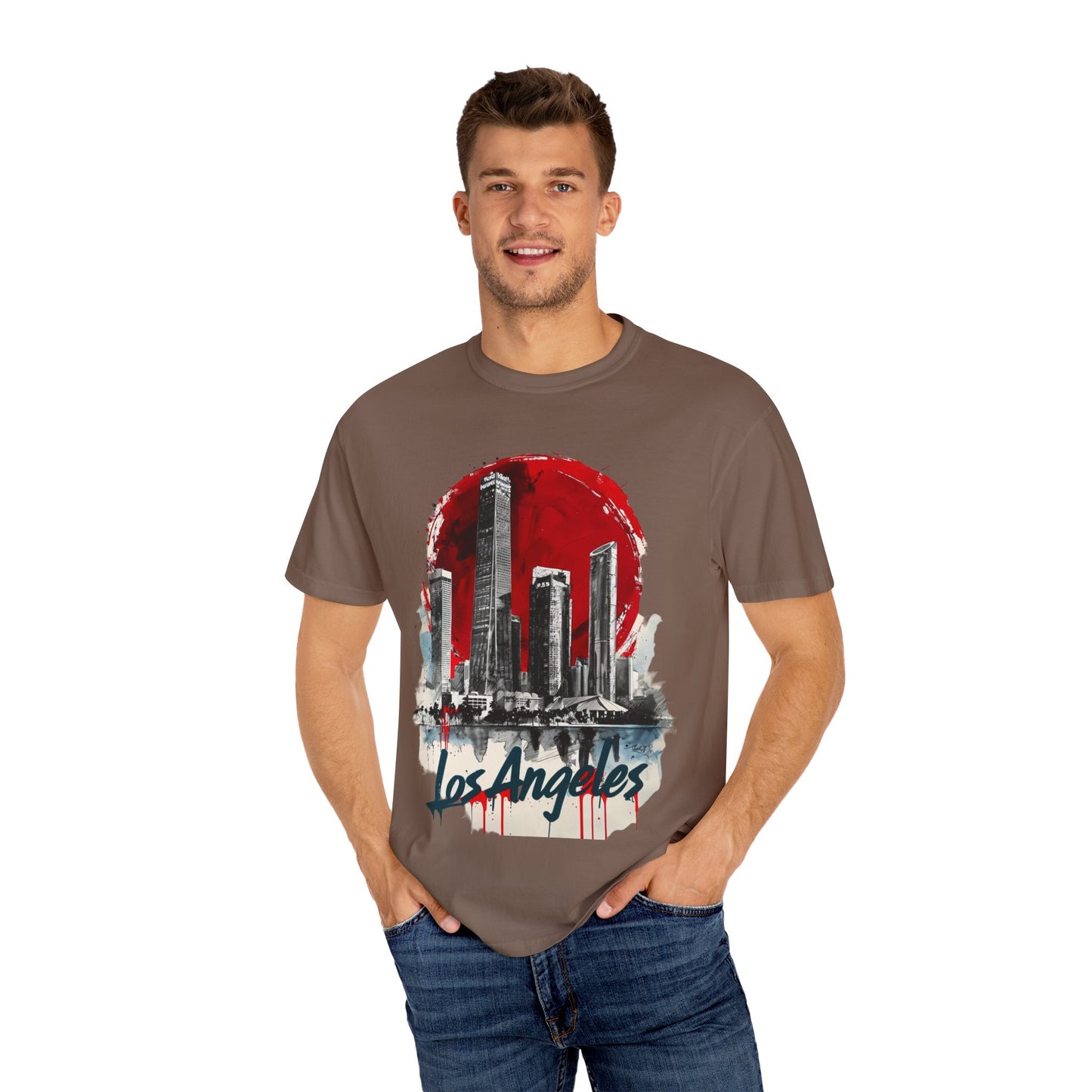 Los Angeles Skyline Unisex Garment-Dyed T-Shirt