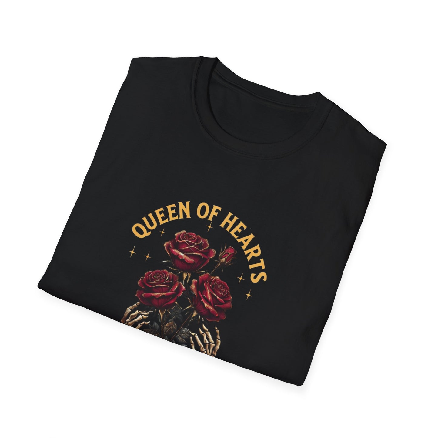 Queen of Hearts Floral T-Shirt - Love and Beauty Design