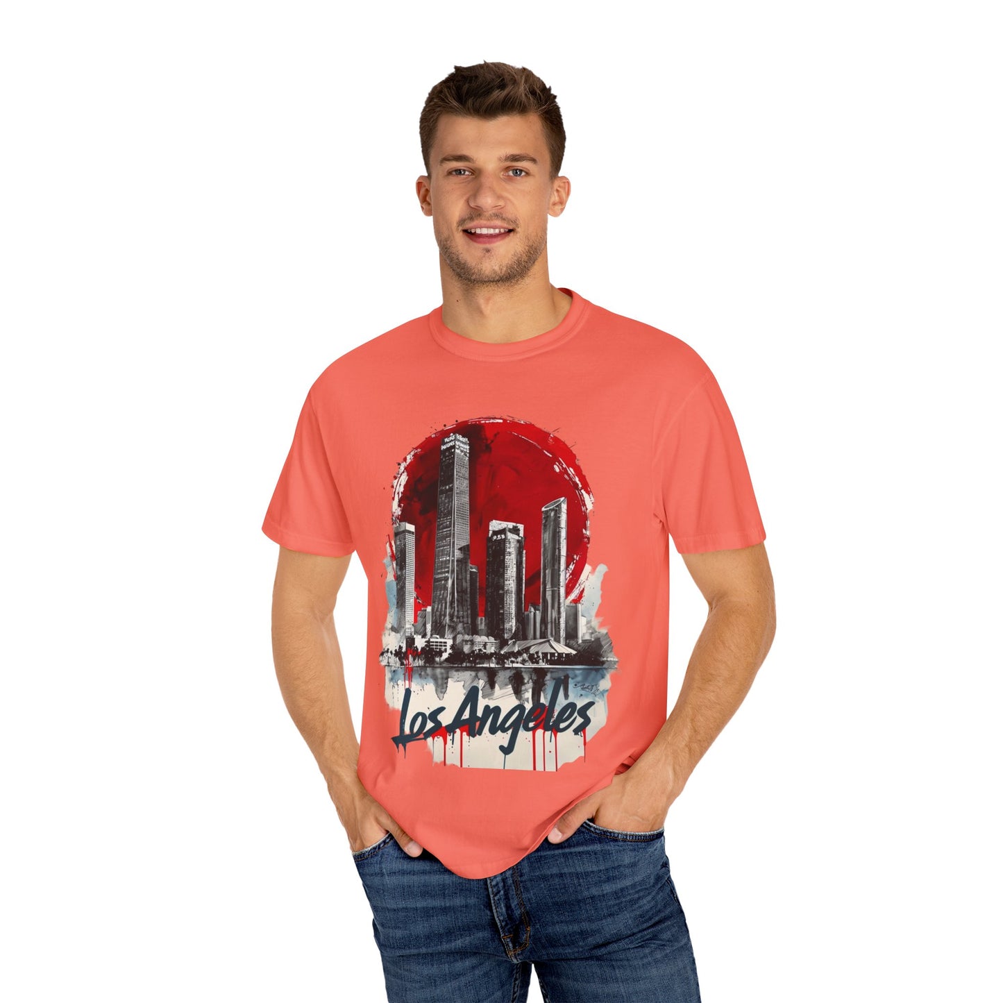 Los Angeles Skyline Unisex Garment-Dyed T-Shirt
