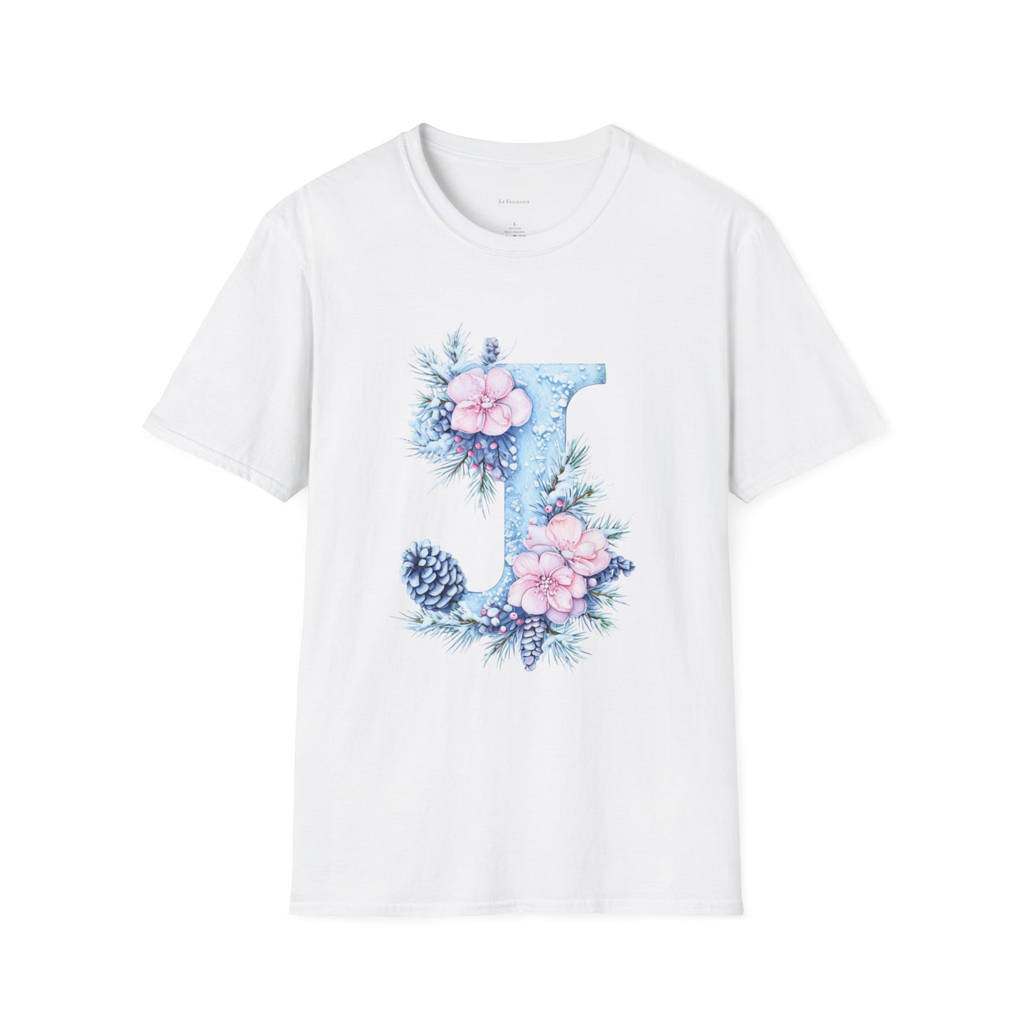 Floral Initial 'J' T-Shirt | Cozy Nature Lover Birthday Gift