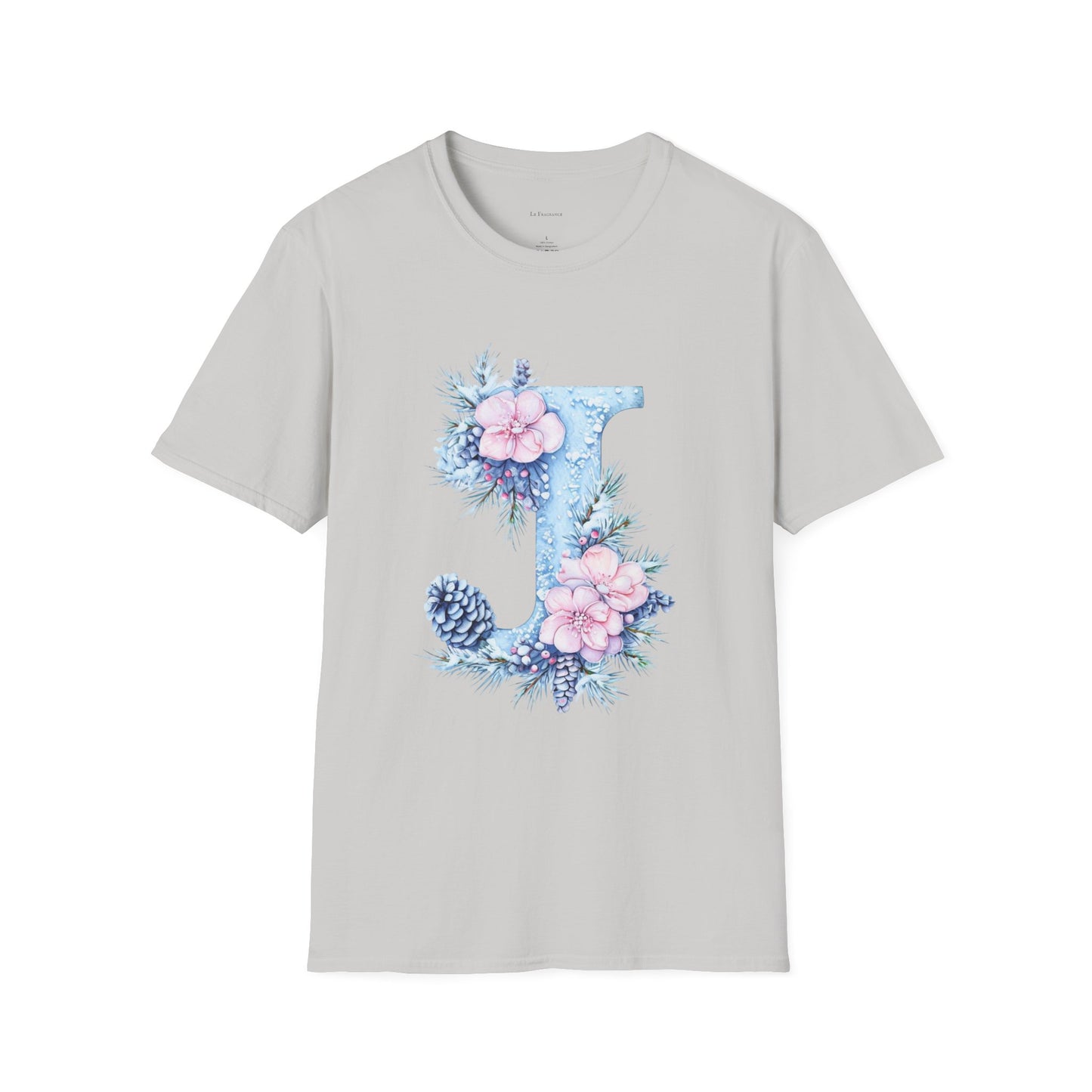 Floral Initial 'J' T-Shirt | Cozy Nature Lover Birthday Gift