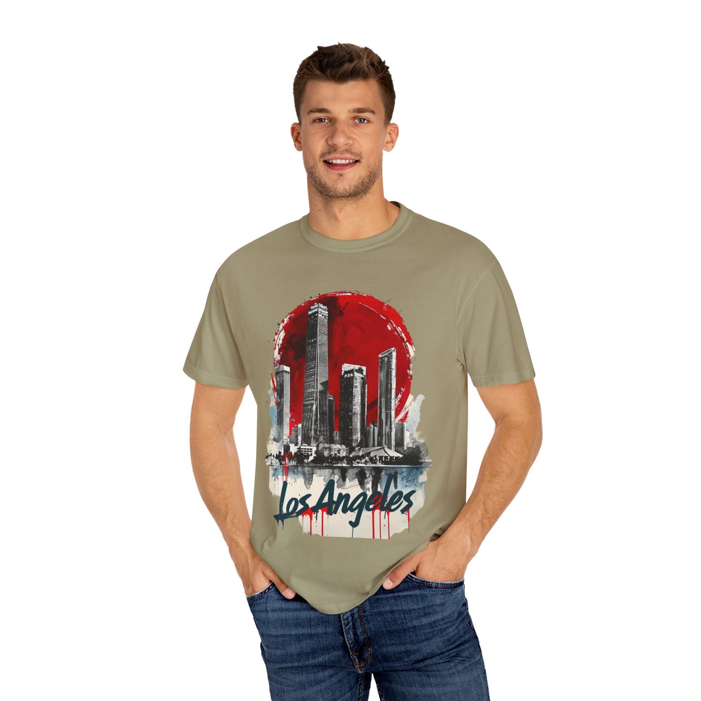 Los Angeles Skyline Unisex Garment-Dyed T-Shirt
