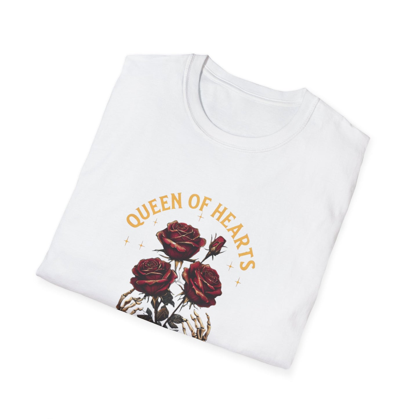 Queen of Hearts Floral T-Shirt - Love and Beauty Design