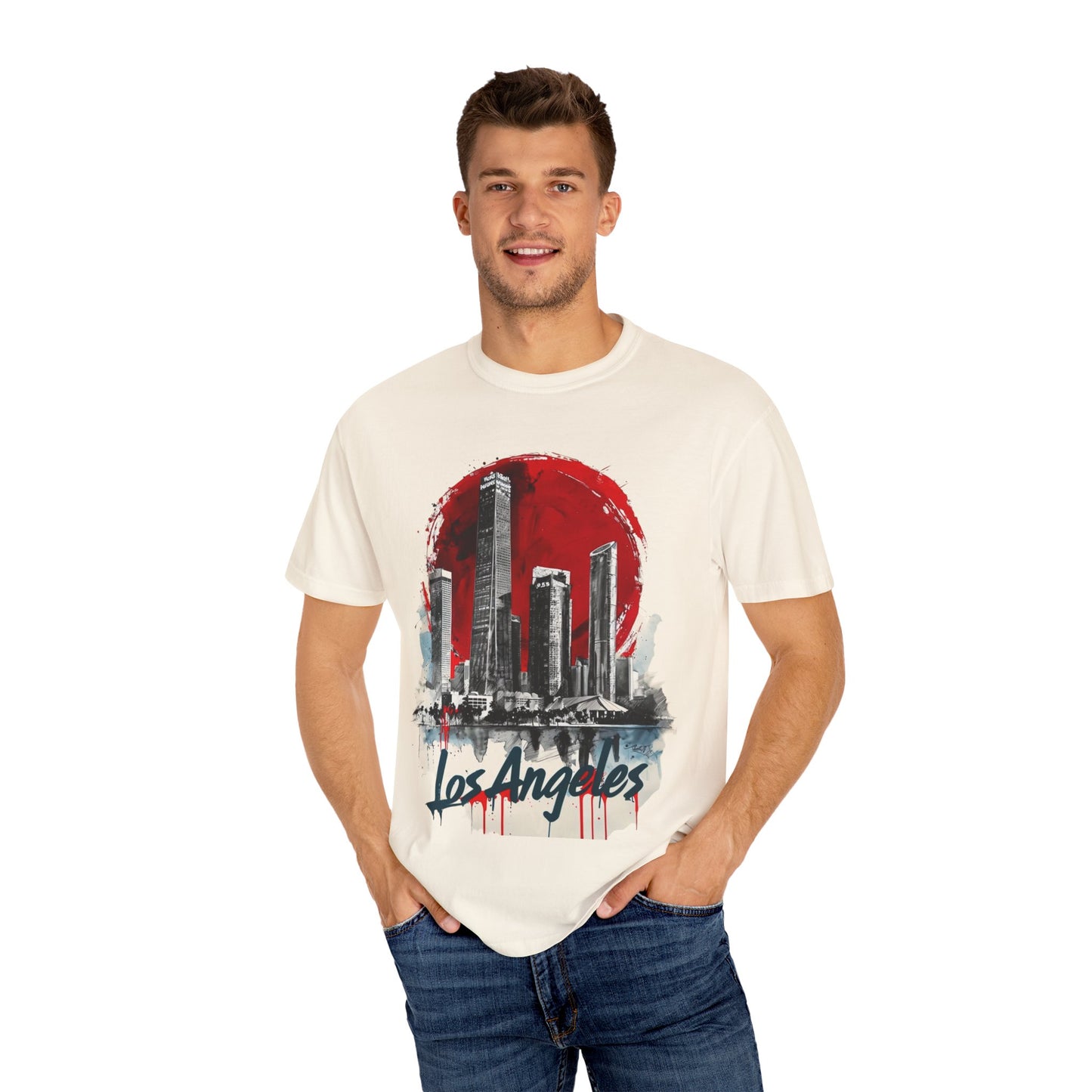 Los Angeles Skyline Unisex Garment-Dyed T-Shirt