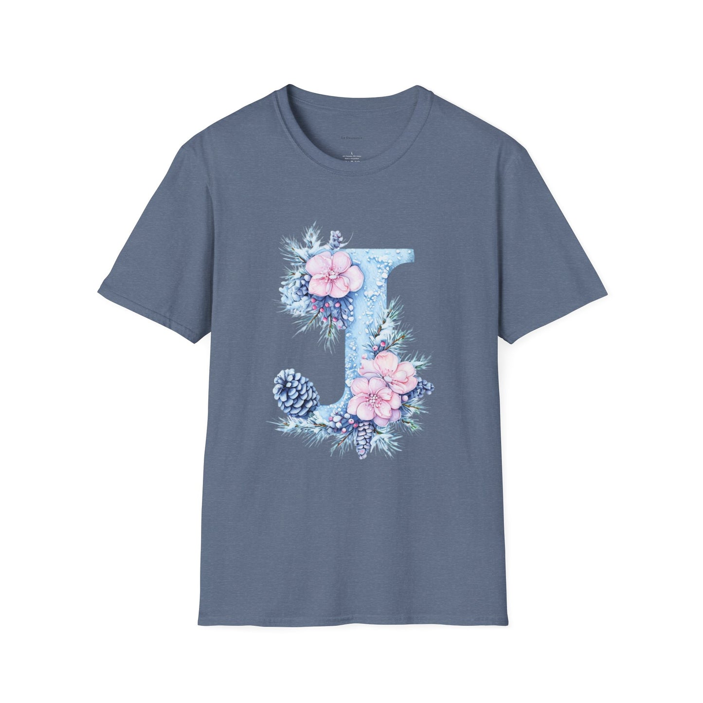Floral Initial 'J' T-Shirt | Cozy Nature Lover Birthday Gift