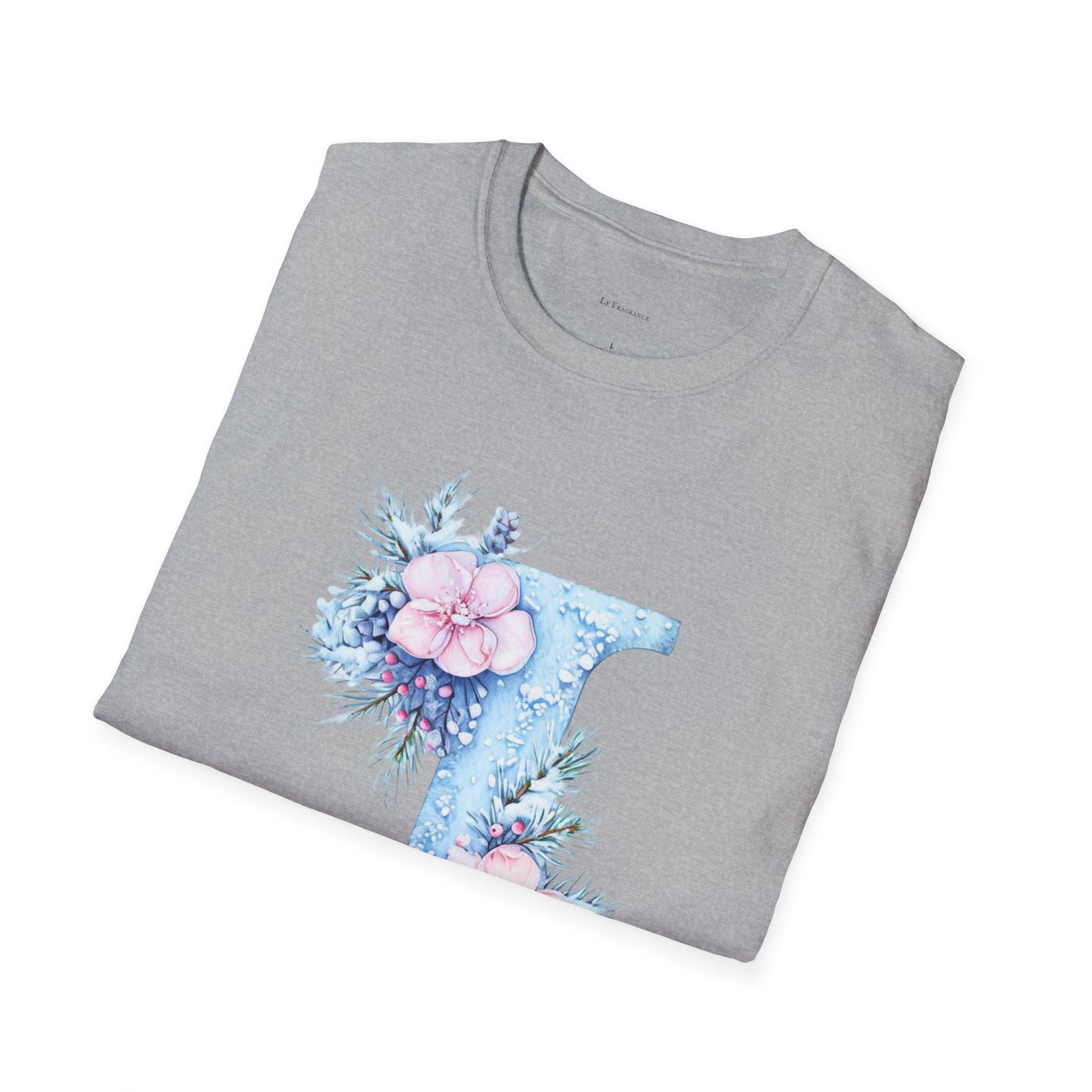 Floral Initial 'J' T-Shirt | Cozy Nature Lover Birthday Gift
