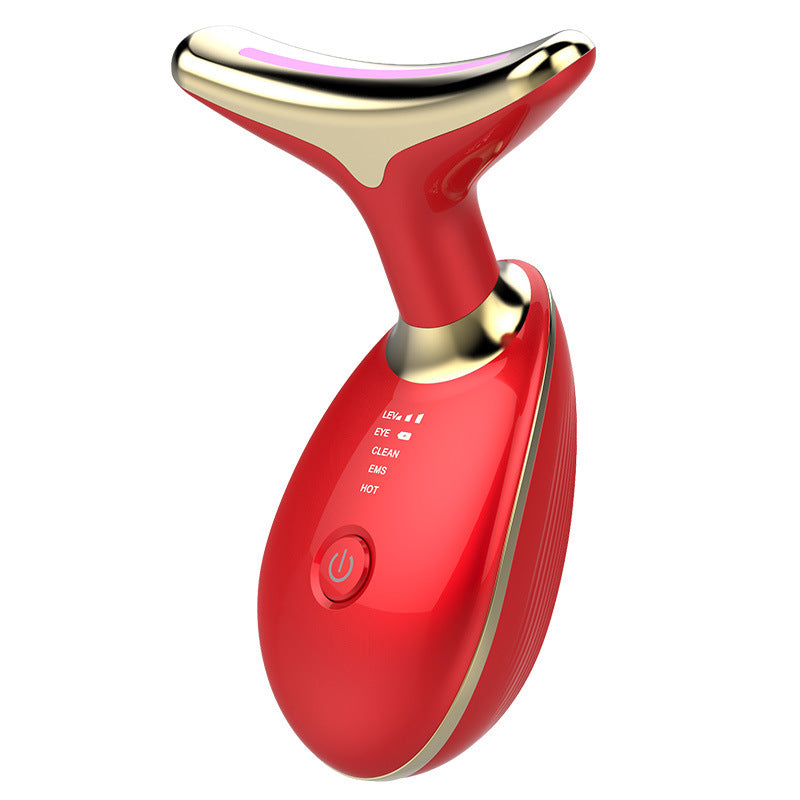 EMS Thermal Neck Lifting & Tightening Massager LED Light & Microcurrent Anti-Wrinkle Device