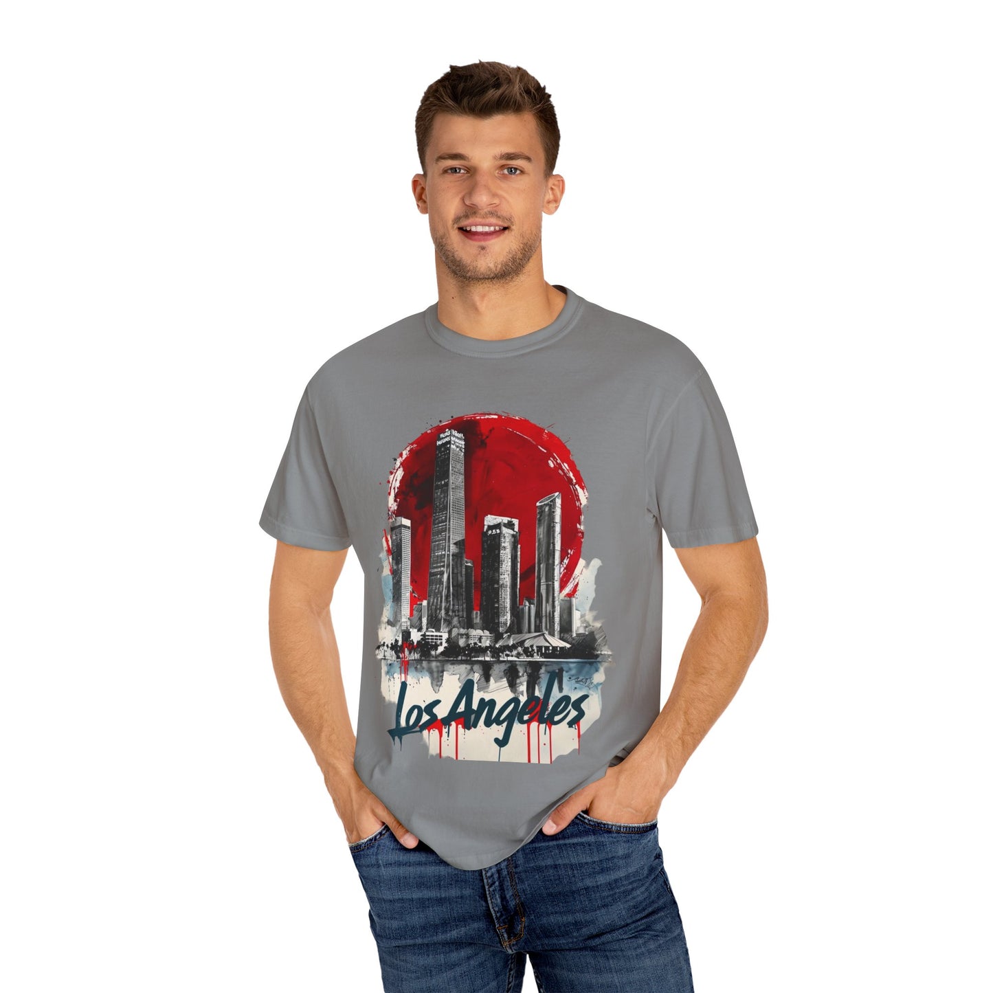 Los Angeles Skyline Unisex Garment-Dyed T-Shirt