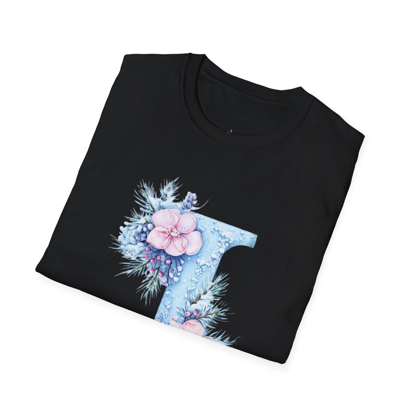 Floral Initial 'J' T-Shirt | Cozy Nature Lover Birthday Gift