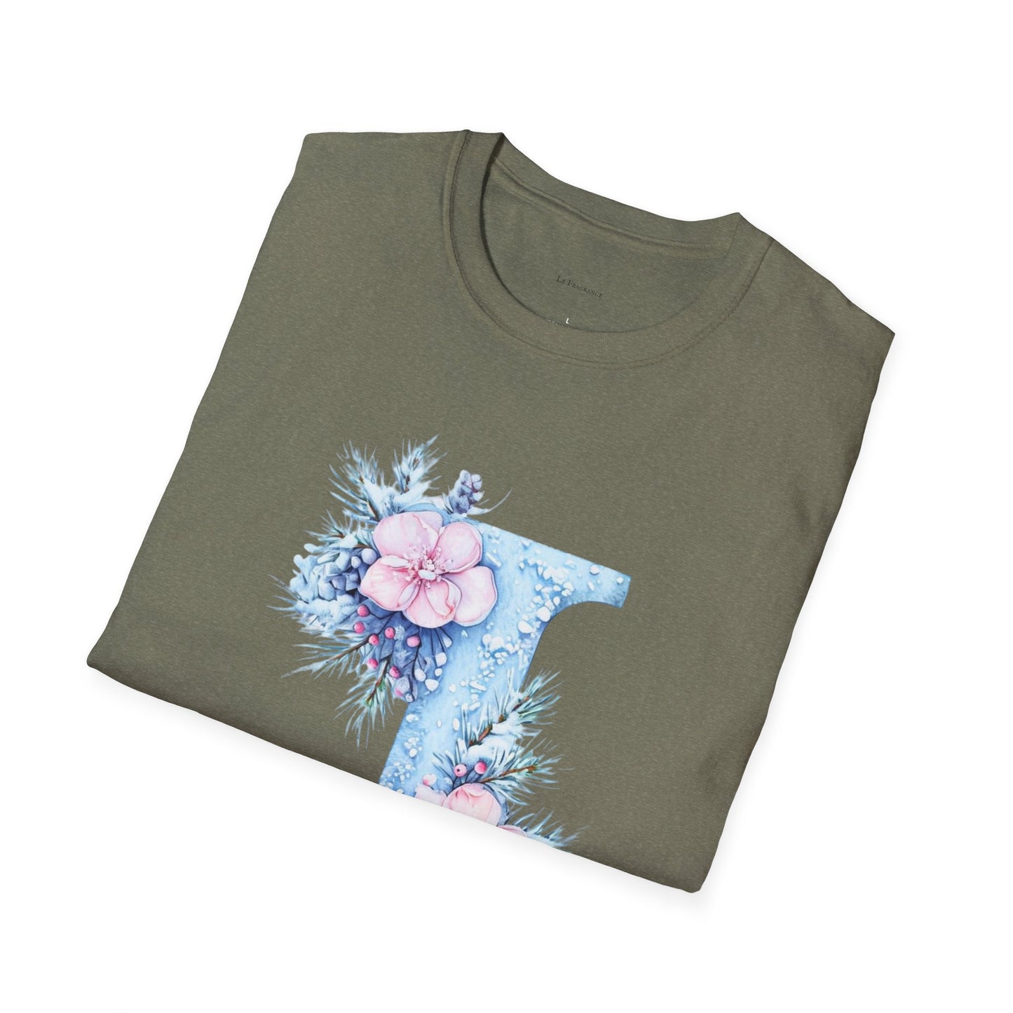 Floral Initial 'J' T-Shirt | Cozy Nature Lover Birthday Gift
