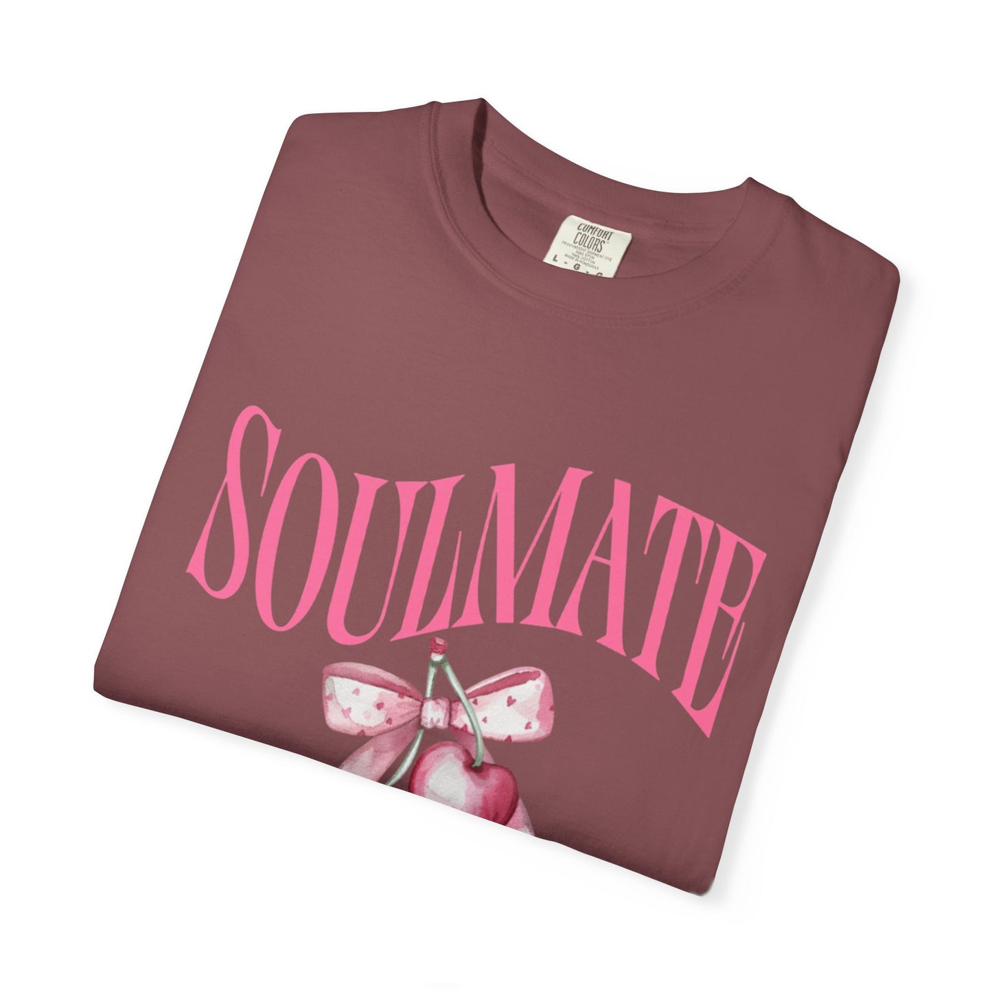 Soulmate Vibes Unisex Garment-Dyed T-Shirt - Cute and Cozy Valentine's Day Gift