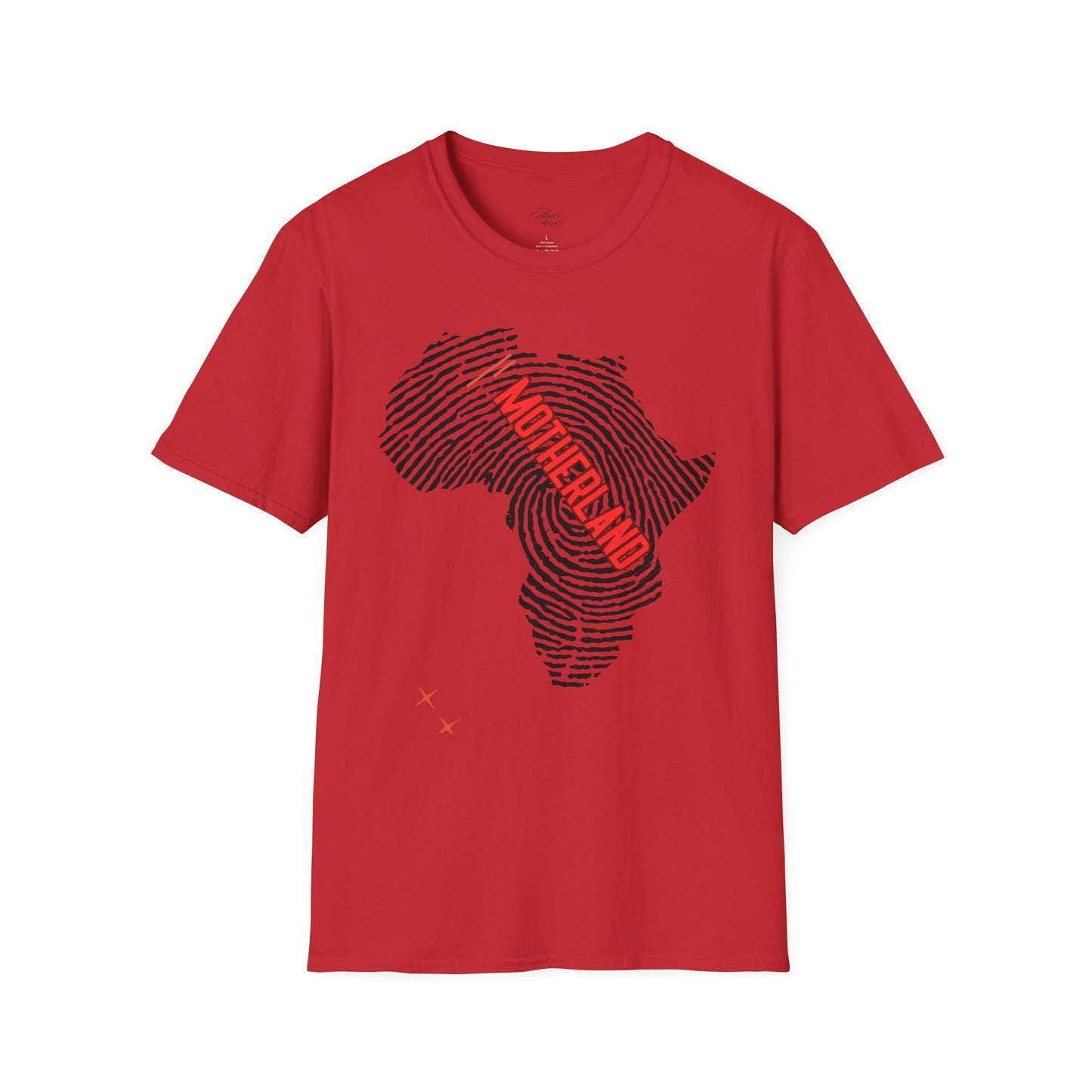 Motherland Fingerprint Unisex Softstyle T-Shirt - Celebrate Heritage and Unity