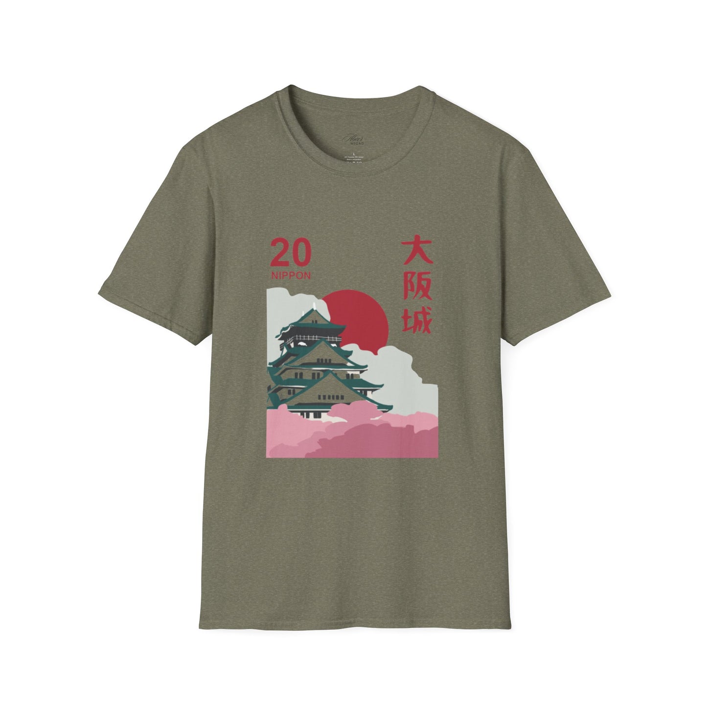Japanese Temple Graphic Unisex T-Shirt - Osaka Design