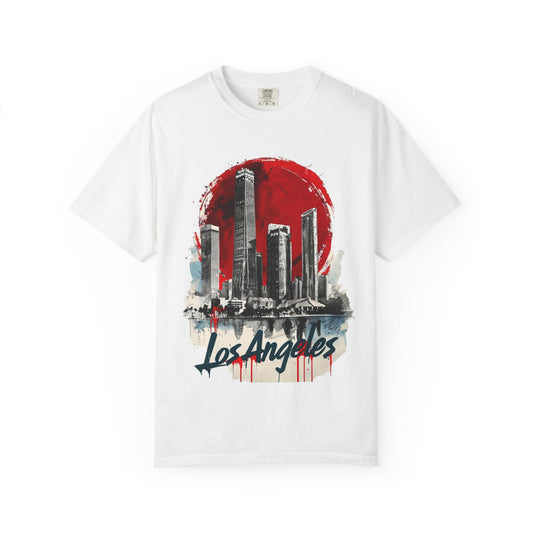 Los Angeles Skyline Unisex Garment-Dyed T-Shirt