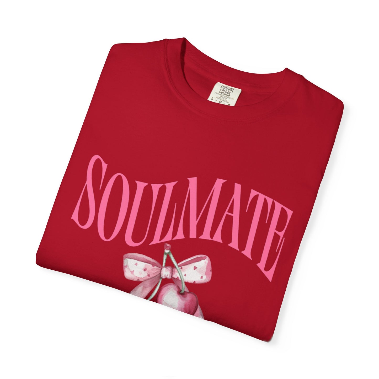 Soulmate Vibes Unisex Garment-Dyed T-Shirt - Cute and Cozy Valentine's Day Gift