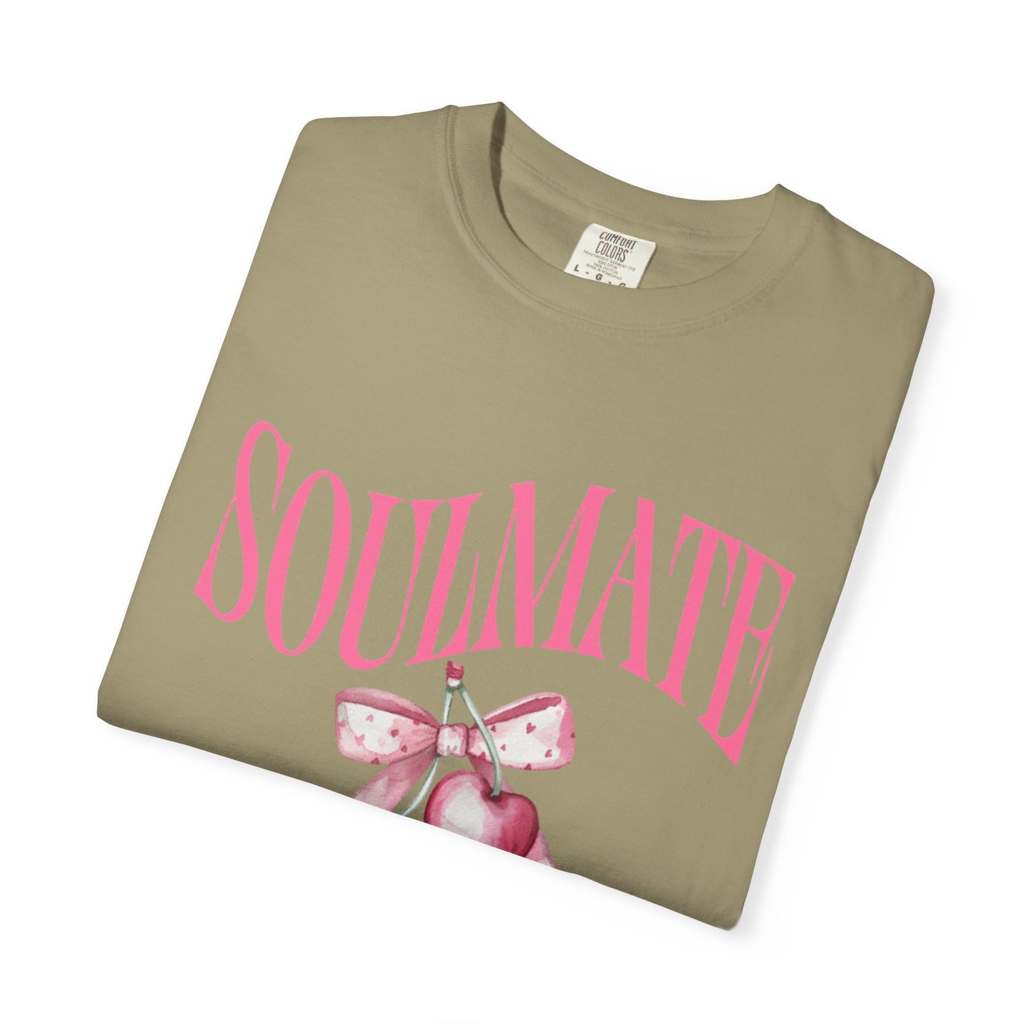 Soulmate Vibes Unisex Garment-Dyed T-Shirt - Cute and Cozy Valentine's Day Gift