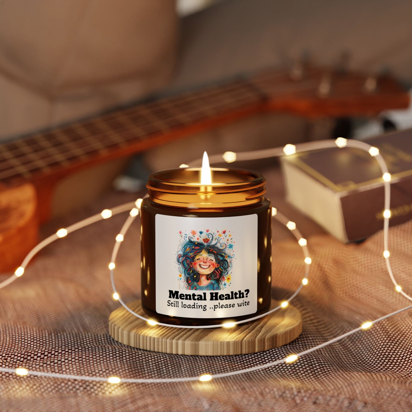 Mental Health Awareness Scented Soy Candle - Relaxing Gift for Self-Care, Aromatherapy, Home Decor, Meditation, Mindfulness