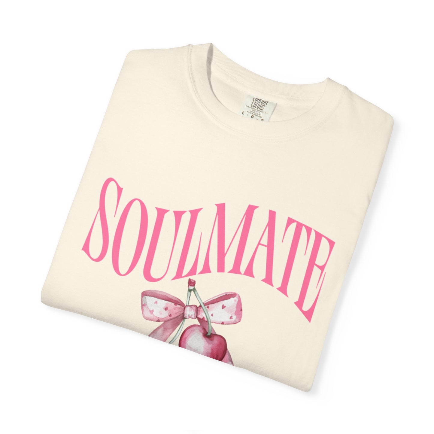 Soulmate Vibes Unisex Garment-Dyed T-Shirt - Cute and Cozy Valentine's Day Gift